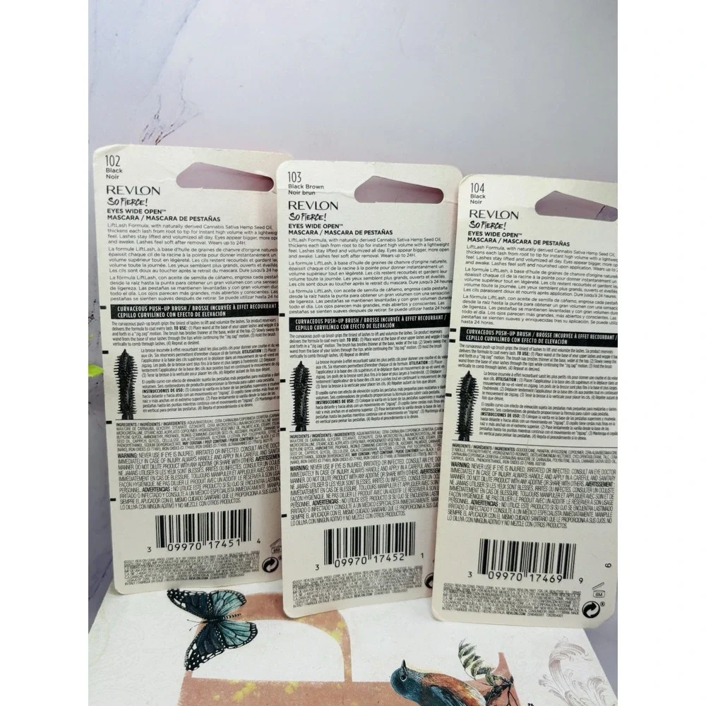 Revlon So Fierce! Eyes Wide Open Mascara Lot Of‎ 3- 102 & 103 Waterproof 104